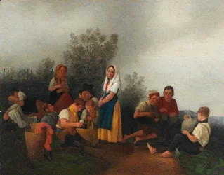 Rodzina Schreiberów w winnicy